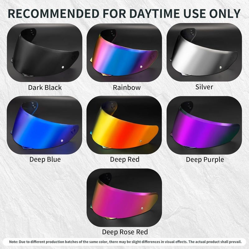 psler i90 Visor - HJ-33 Helmet Tinted Visor i90 Face Shield Motorcycle Helmet Visor for i90 HJ-33,Deep Purple - Image 3